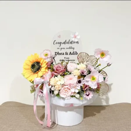 Bloom Box Akrilik Ucapan Wedding Nganjuk